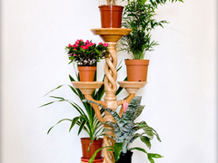 Solid Wood Spiral Flower Stand